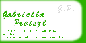 gabriella preiszl business card